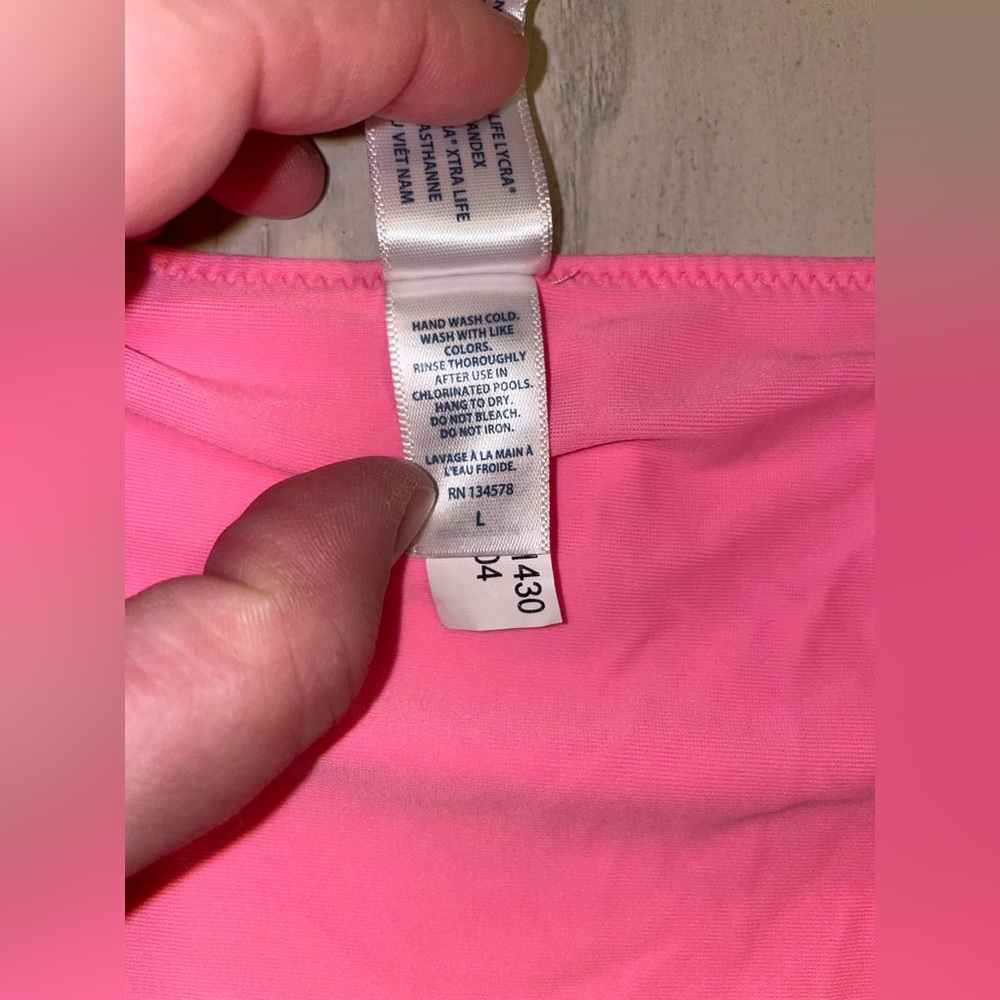 Vineyard Vines Pink & Coral High-Rise Bikini Set with Fish Print - Picture 5 of 7